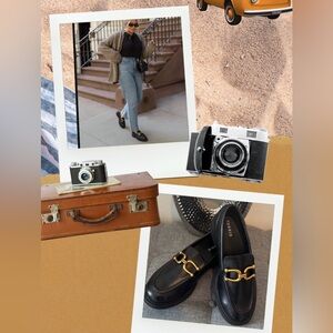 Torrid Clean Loafer Black with Gold Horsebit Shoes Slip On